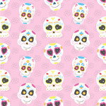 Kids Sugar Skulls Wallpaper & Surface Covering (Water Activated 24"x 24" Sample)