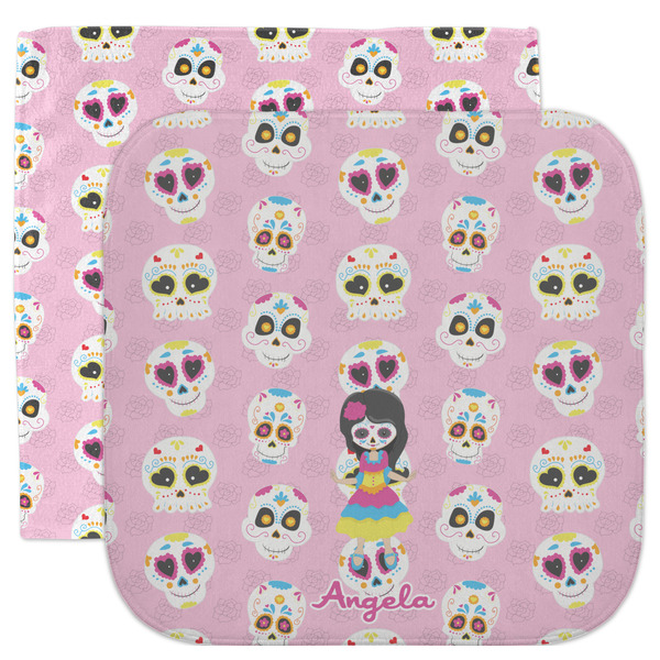 Custom Kids Sugar Skulls Facecloth / Wash Cloth (Personalized)
