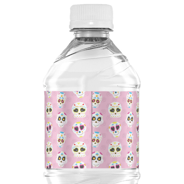 Kids Sugar Skulls Water Bottle Label - Back View