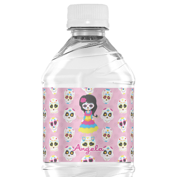 Custom Kids Sugar Skulls Water Bottle Labels - Custom Sized (Personalized)