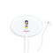 Kids Sugar Skulls 7" Oval Plastic Stir Sticks - White - Double Sided (Personalized)