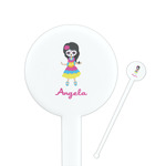 Kids Sugar Skulls Round Plastic Stir Sticks (Personalized)