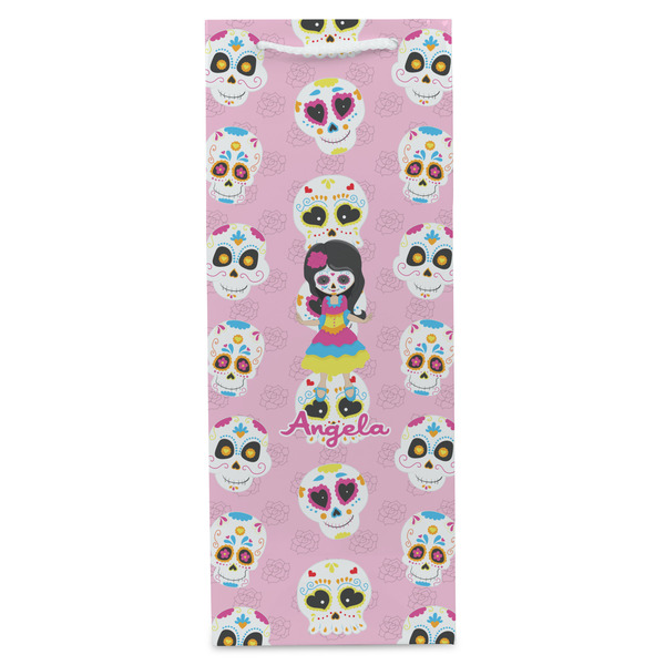 Kids Sugar Skulls Wine Gift Bag - Gloss - Front