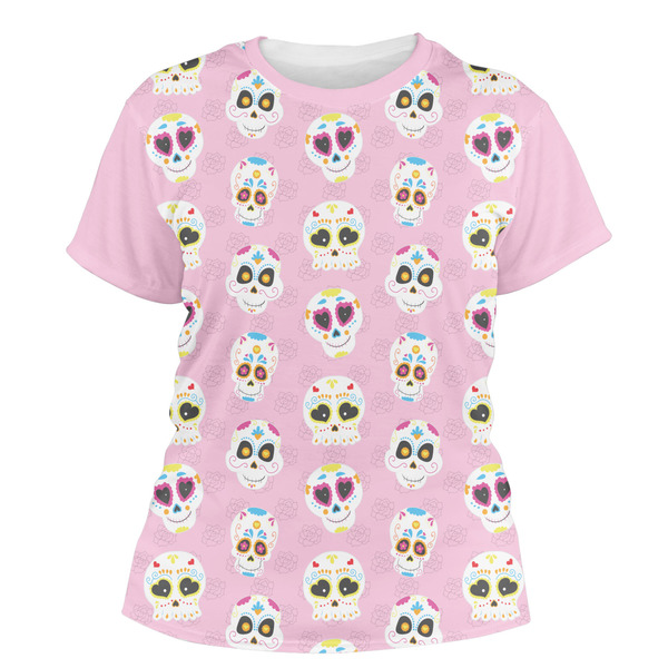 Custom Kids Sugar Skulls Women's Crew T-Shirt - Medium