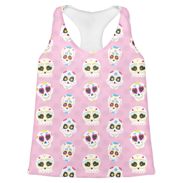 Custom Kids Sugar Skulls Womens Racerback Tank Top - X Small