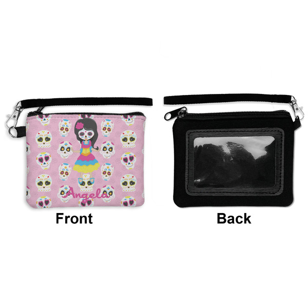 Kids Sugar Skulls Wristlet ID Cases - Front & Back
