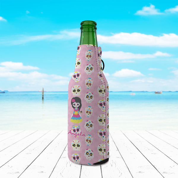 Kids Sugar Skulls Zipper Bottle Cooler - LIFESTYLE
