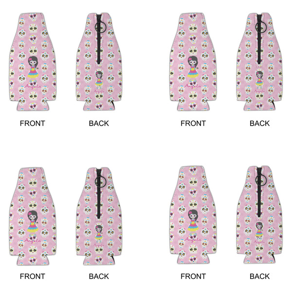 Kids Sugar Skulls Zipper Bottle Cooler - Set of 4 - APPROVAL