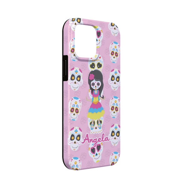 Custom Kids Sugar Skulls iPhone Case - Rubber Lined - iPhone 13 Mini (Personalized)