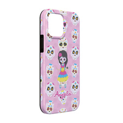 Kids Sugar Skulls iPhone Case - Rubber Lined - iPhone 13 Pro (Personalized)