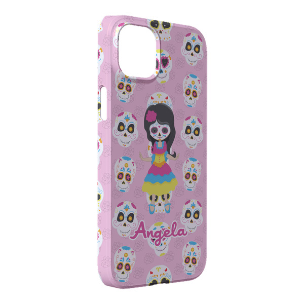 Custom Kids Sugar Skulls iPhone Case - Plastic - iPhone 14 Plus (Personalized)
