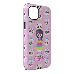 Kids Sugar Skulls iPhone Case - Rubber Lined - iPhone 14 Pro Max (Personalized)