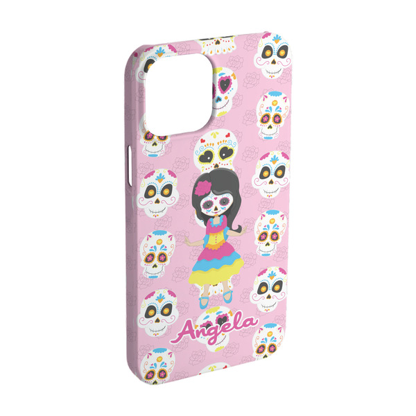 Custom Kids Sugar Skulls iPhone Case - Plastic - iPhone 15 Pro (Personalized)