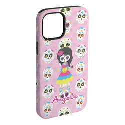 Kids Sugar Skulls iPhone Case - Rubber Lined - iPhone 15 Pro Max (Personalized)