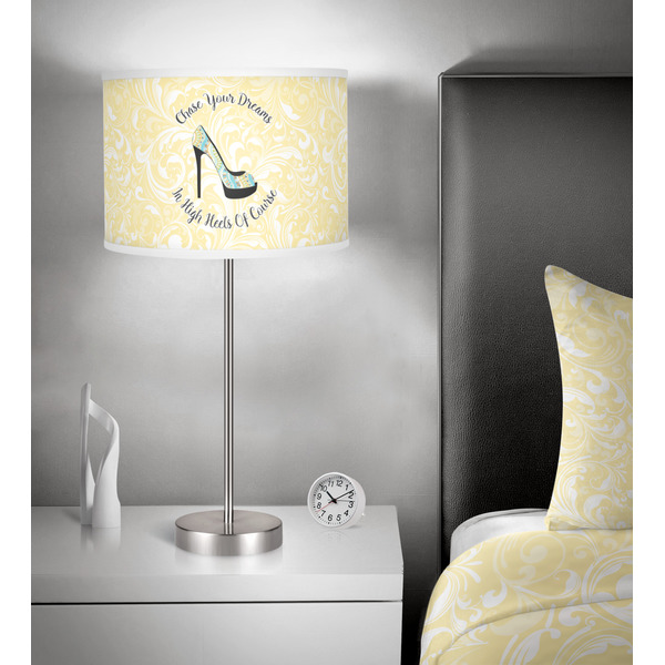 High Heels 13 inch drum lamp shade - in room