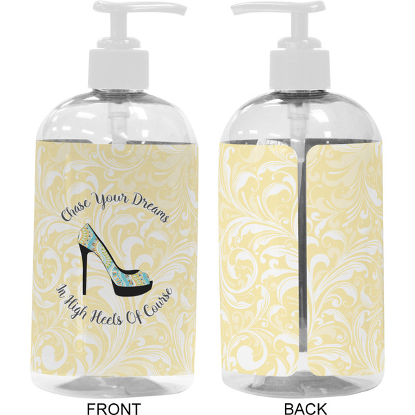 High Heels 16 oz Plastic Liquid Dispenser- Approval- White