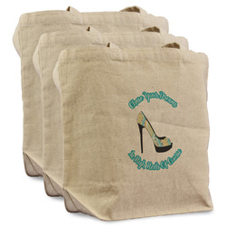 High Heels Reusable Cotton Grocery Bags - Set of 3