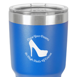 High Heels 30 oz Stainless Steel Tumbler - Royal Blue - Double-Sided