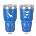 High Heels 30 oz Stainless Steel Tumbler - Royal Blue - Double-Sided