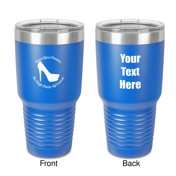 Custom High Heels 30 oz Stainless Steel Tumbler - Royal Blue - Double-Sided
