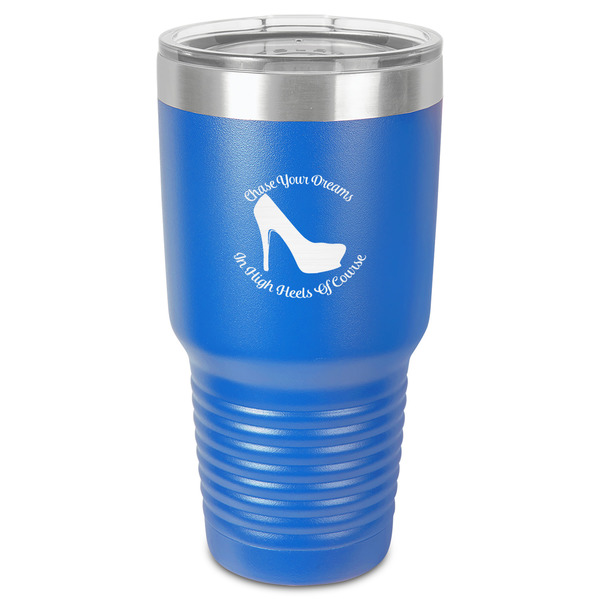 Custom High Heels 30 oz Stainless Steel Tumbler - Royal Blue - Single-Sided