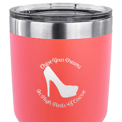 High Heels 30 oz Stainless Steel Tumbler - Coral - Double Sided