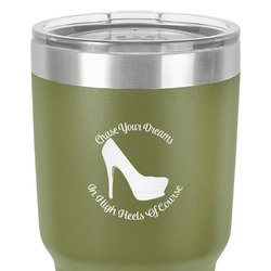 High Heels 30 oz Stainless Steel Tumbler - Olive - Double-Sided