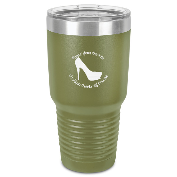 Custom High Heels 30 oz Stainless Steel Tumbler - Olive - Single-Sided