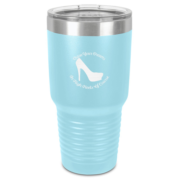 Custom High Heels 30 oz Stainless Steel Tumbler - Teal - Single-Sided