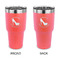 High Heels 30 oz Stainless Steel Ringneck Tumblers - Coral - Double Sided - APPROVAL