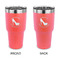 High Heels 30 oz Stainless Steel Tumbler - Coral - Double Sided