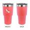 High Heels 30 oz Stainless Steel Ringneck Tumblers - Coral - Single Sided - APPROVAL