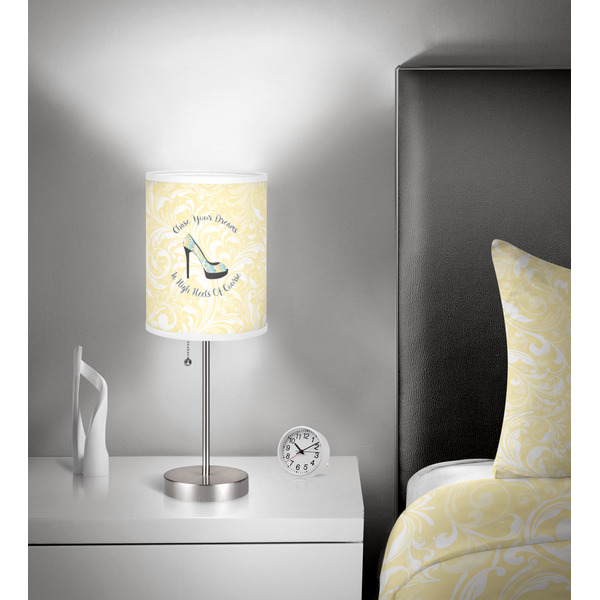 High Heels 7 inch drum lamp shade - in room