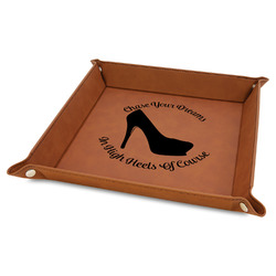 High Heels 9" x 9" Leather Valet Tray