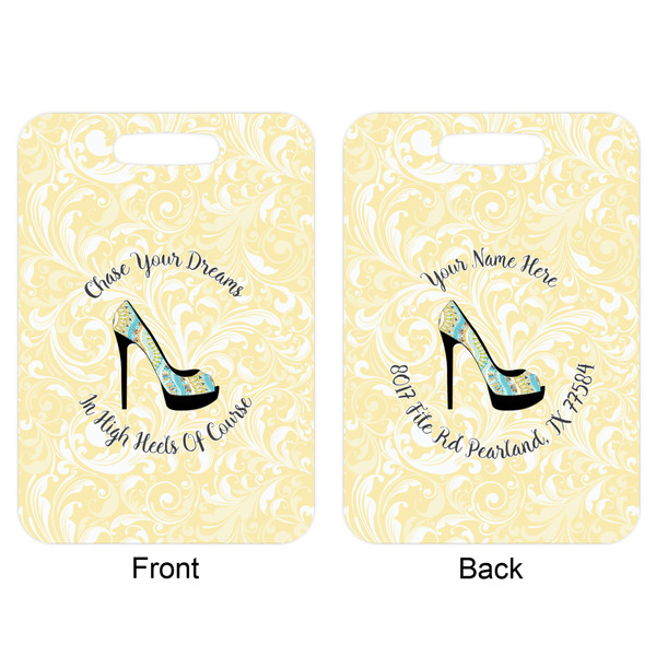 High Heels Aluminum Luggage Tag (Front + Back)