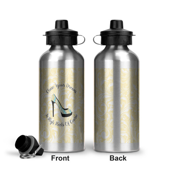 High Heels Aluminum Water Bottle - Front and Back