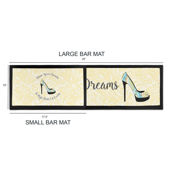 High Heels Bar Mats - Sizing Chart