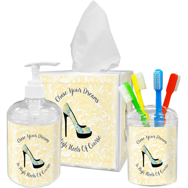 High Heels Bathroom Accessories Set (Personalized)