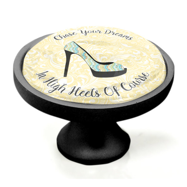 High Heels Black Custom Cabinet Knob (Side)