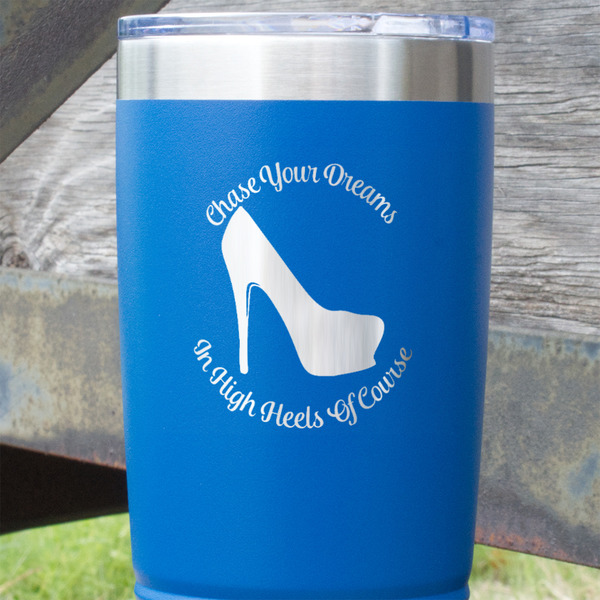 High Heels Blue Polar Camel Tumbler - 20oz - Close Up