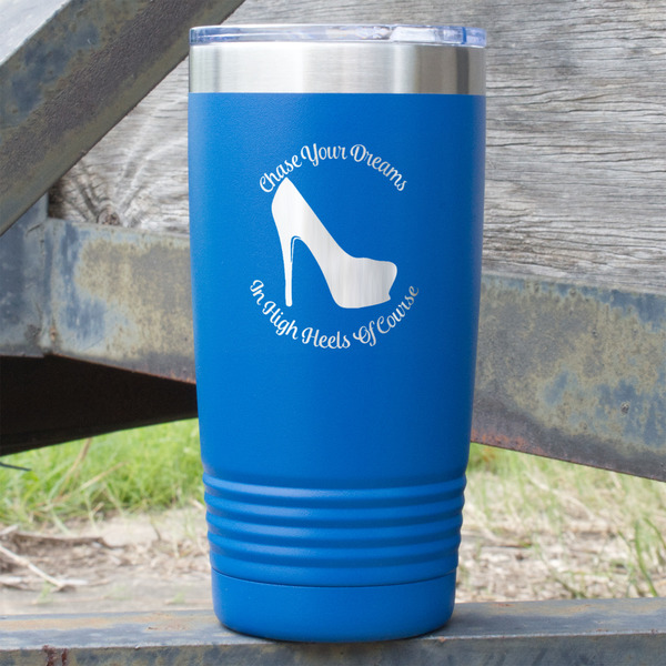 Custom High Heels 20 oz Stainless Steel Tumbler - Royal Blue - Single Sided