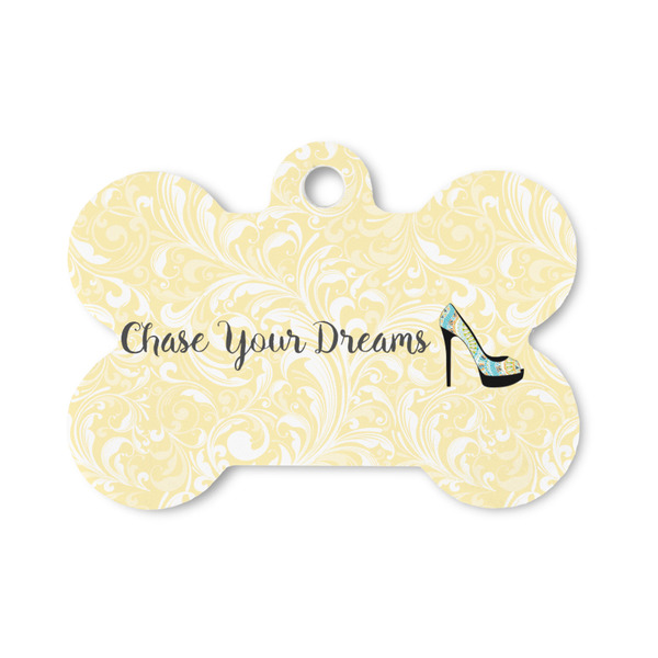 Custom High Heels Bone Shaped Dog ID Tag - Small