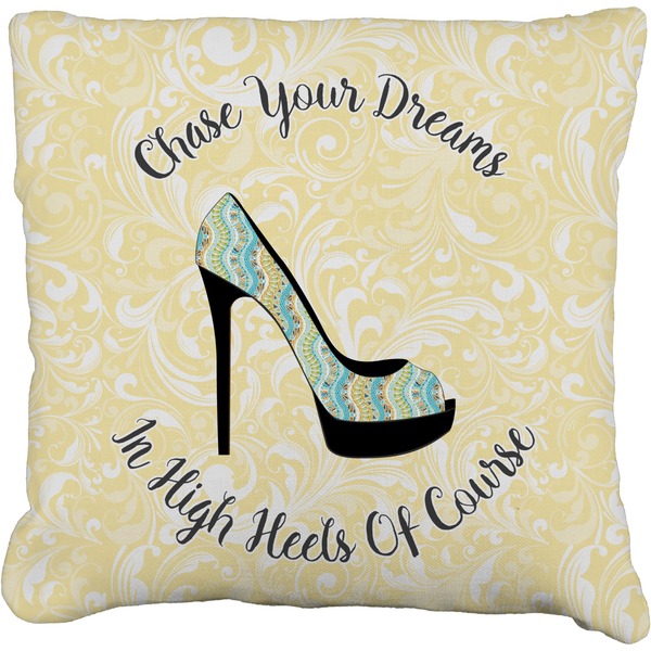 Custom High Heels Faux-Linen Throw Pillow 16"