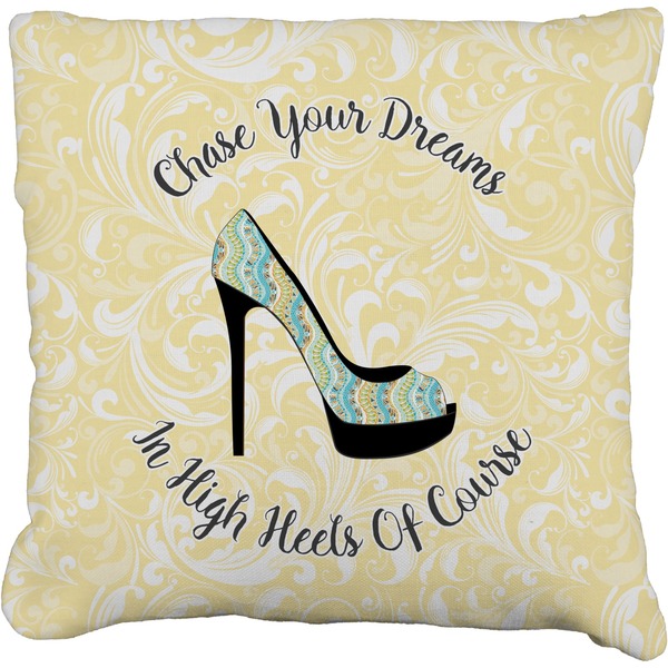 Custom High Heels Faux-Linen Throw Pillow 20"