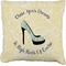 High Heels Faux-Linen Throw Pillow 20"