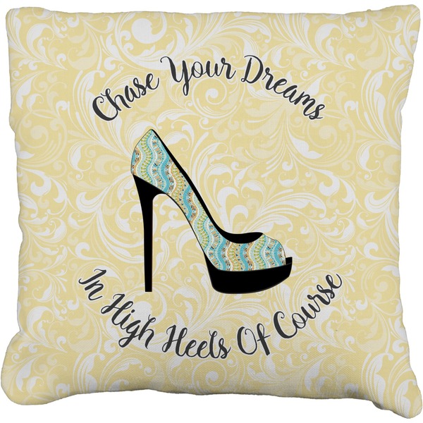 Custom High Heels Faux-Linen Throw Pillow 26"