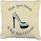 High Heels Burlap Pillow (Personalized)