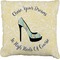 High Heels Faux-Linen Throw Pillow