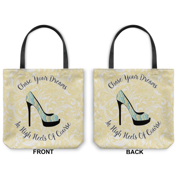 High Heels Canvas Tote - Front and Back