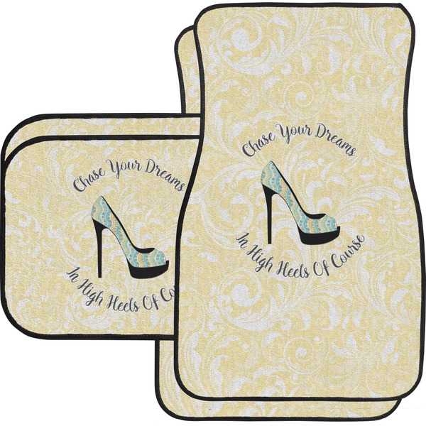 Custom High Heels Car Floor Mats Set - 2 Front & 2 Back